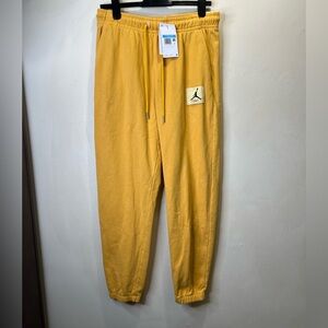AIR JORDAN Bright Yellow Cotton Sweatpants Size M